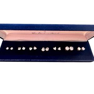 Danbury Mint simulated diamond Earrings Seven pairs, 7 different sizes & styles.